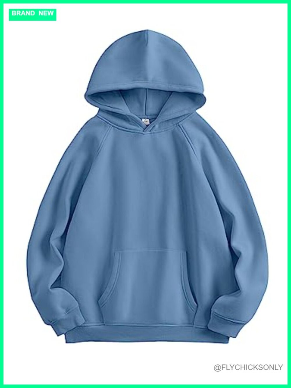Oversized Fleece Hoodie with Kangaroo Pocket Crew Neck Pullover